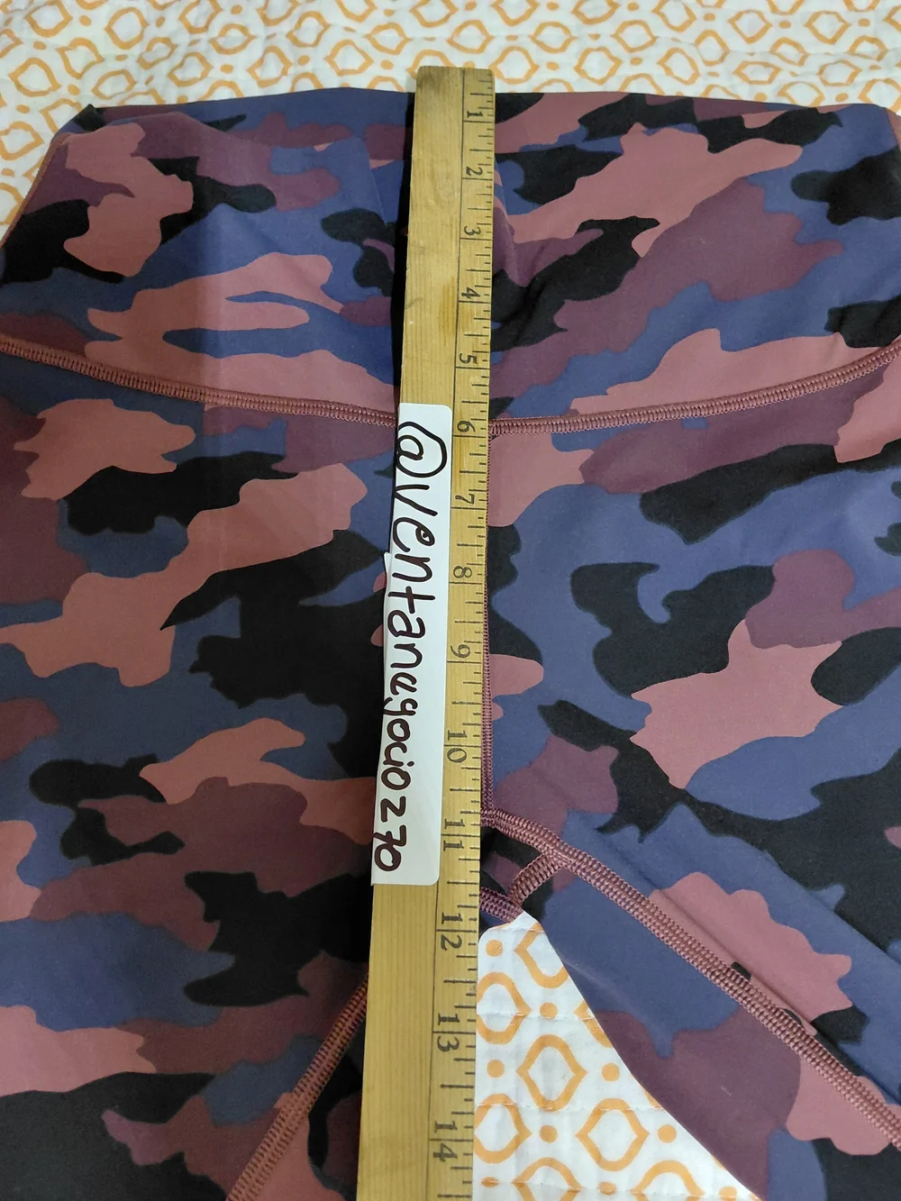 lululemon athletica Purple & Black Camo Leggings #B39